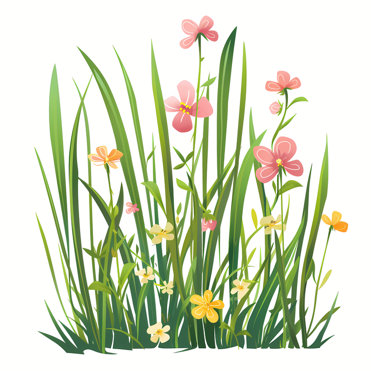 Spring Grass,Flowers,Plants