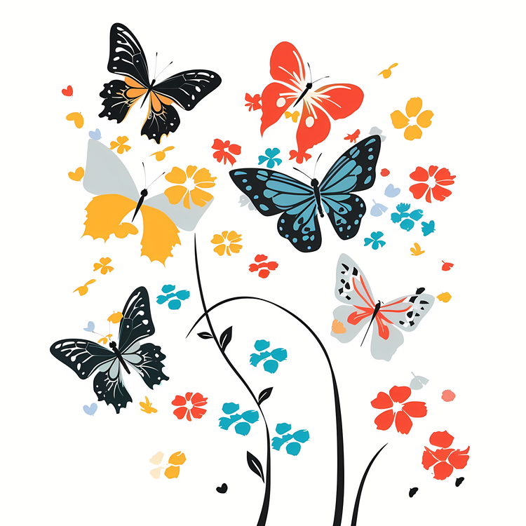 Butterflies,Butterfly,Floral