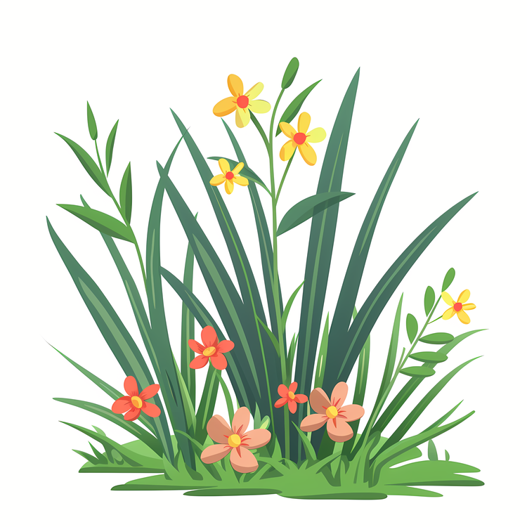 Spring Grass,Wildflowers,Spring
