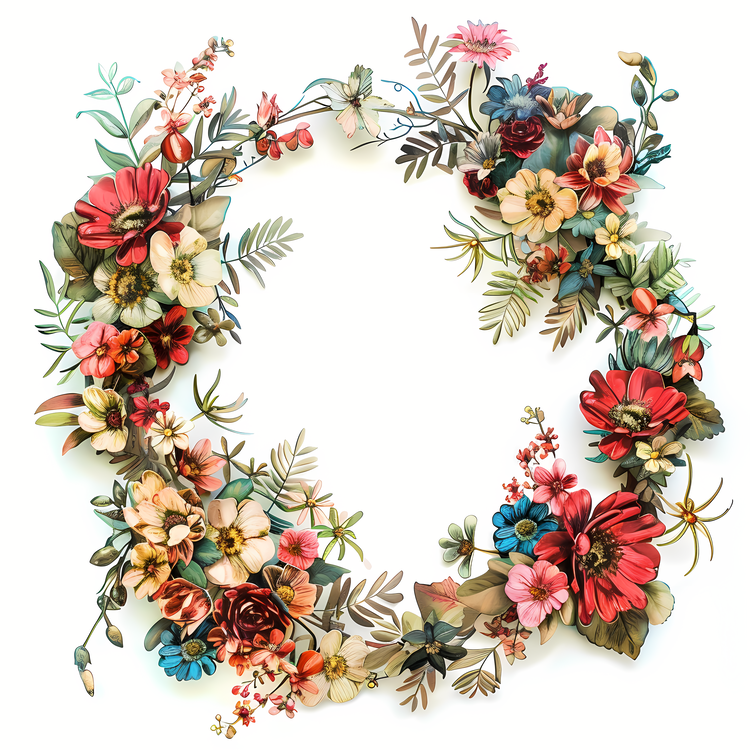 Flower Wreath,Wreath,Floral