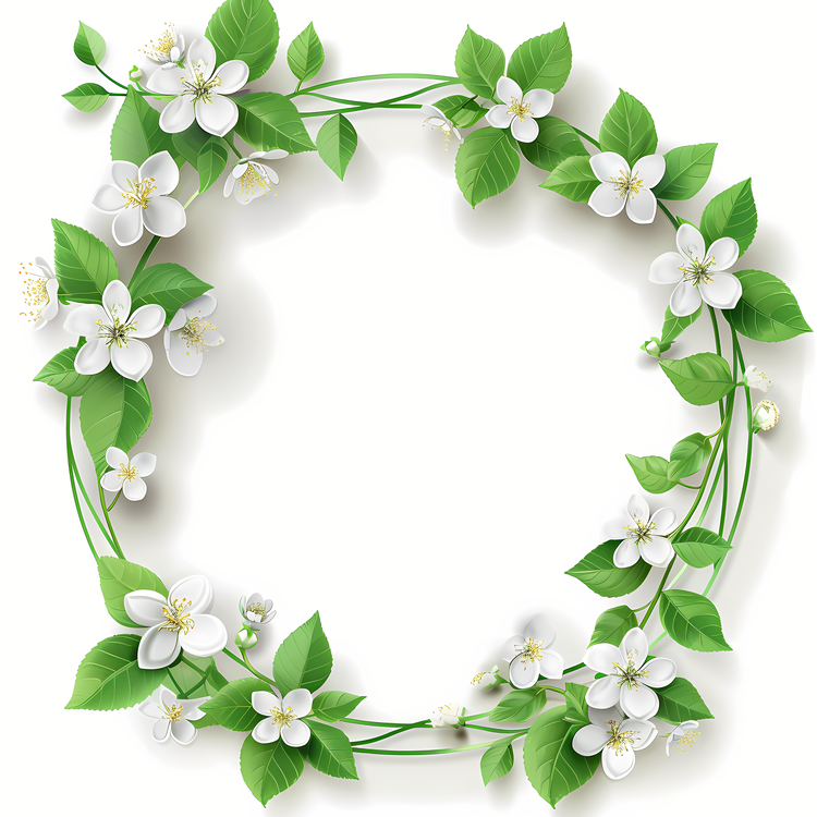 Round Frame,Floral Wreath,Spring Wreath