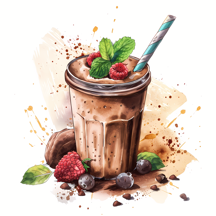 Vegan Protein Shake,Chocolate Milkshake,Smoothie