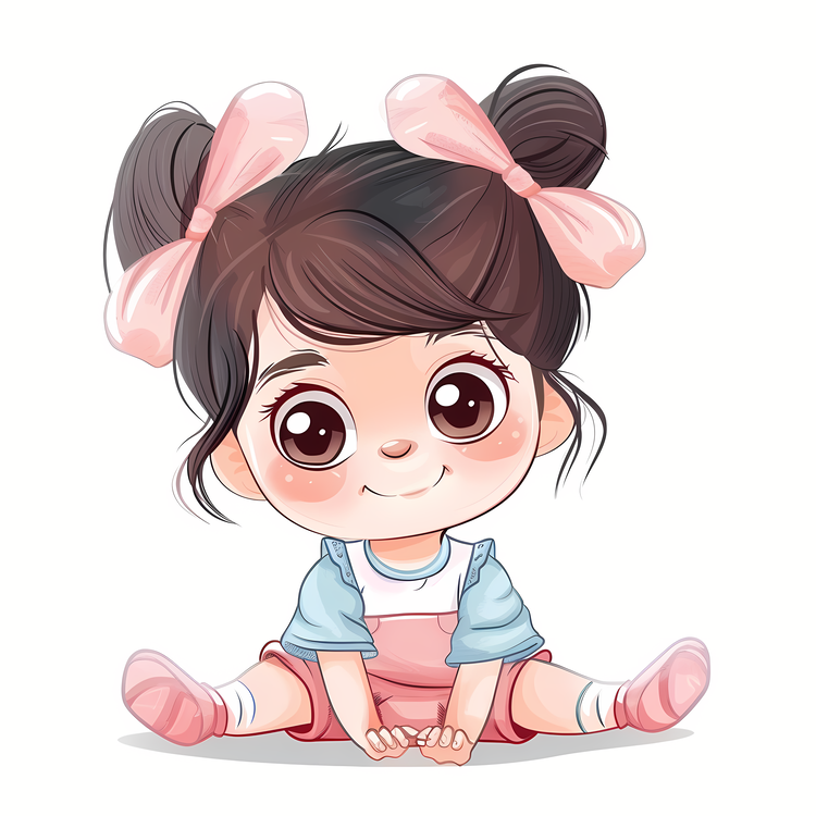 Baby Girl,Cartoon Character,Cute Girl