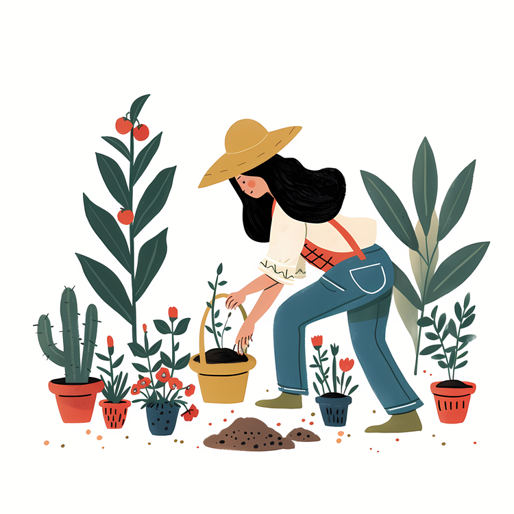 Gardening,Arbor Day,Garden   With Woman