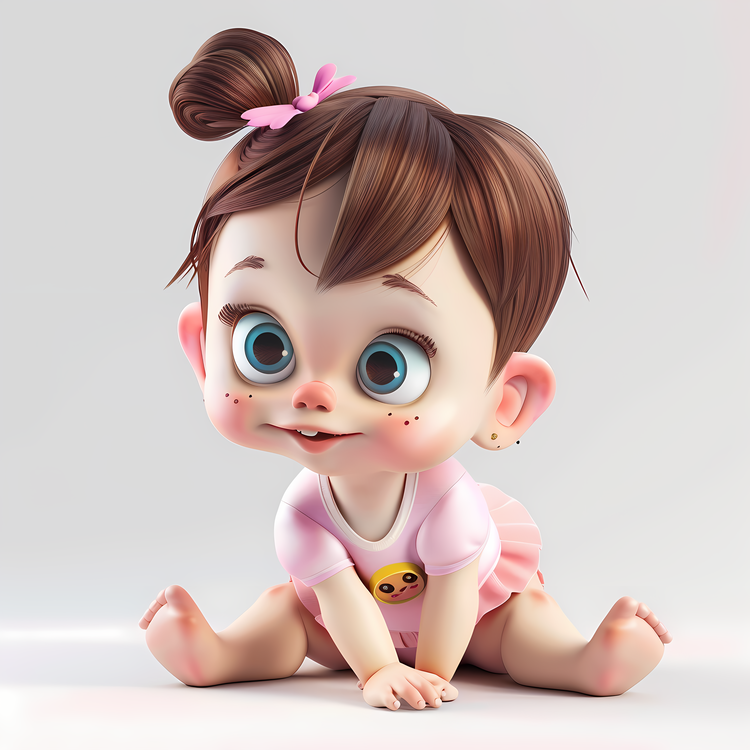 Baby Girl,Cartoon,Illustrated