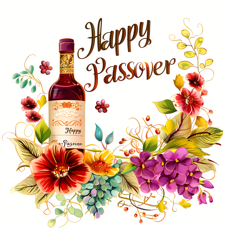 Happy Passover,Flowers,Wine