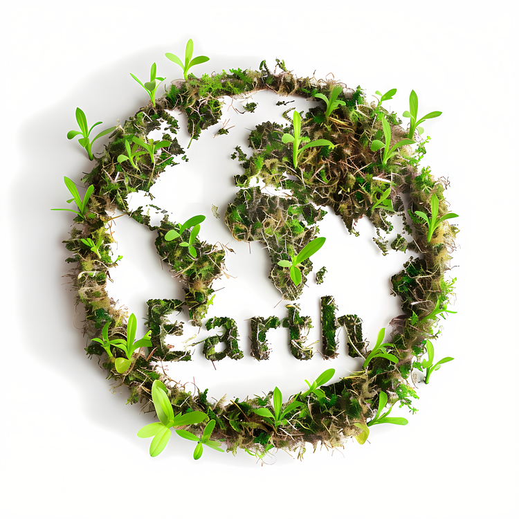 Earth Day,Green Plants,World Map