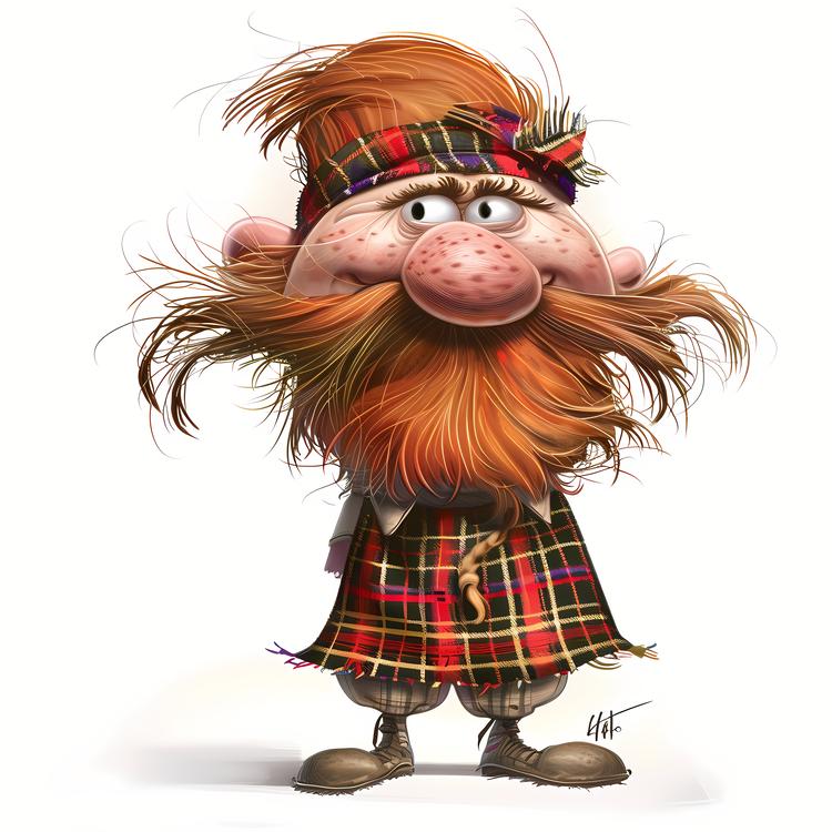 Tartan Day,Cartoon,Scottish