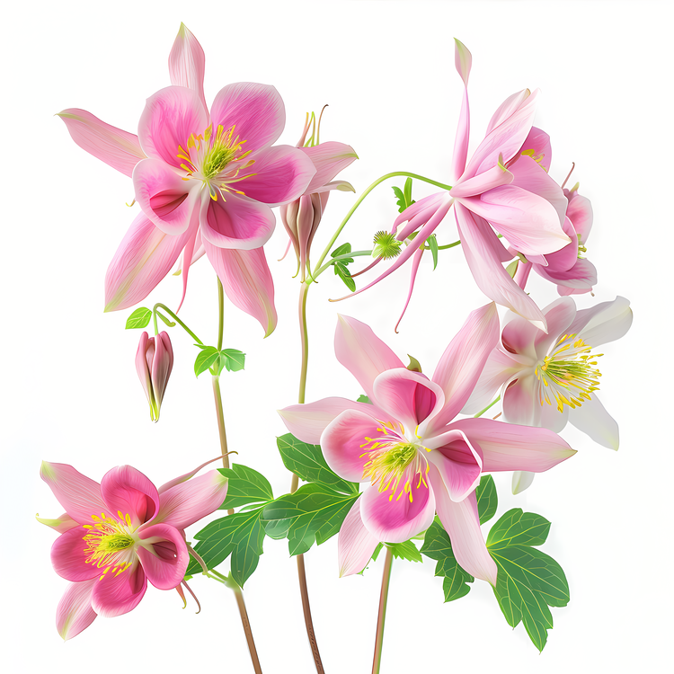 Columbine Flower,Pink,Flowers