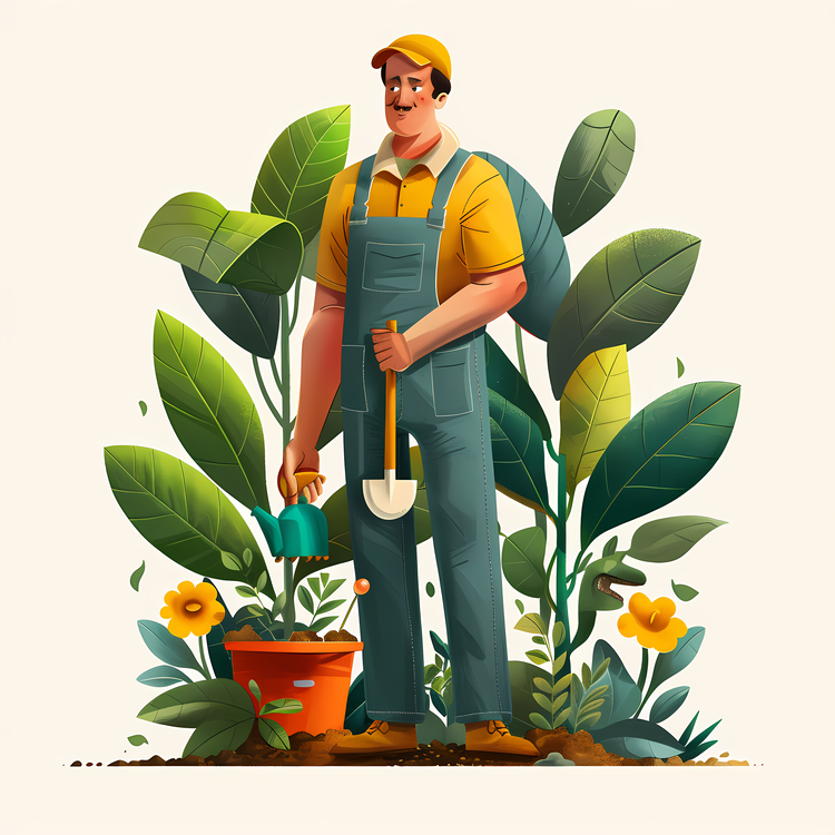Gardening,Arbor Day,Man