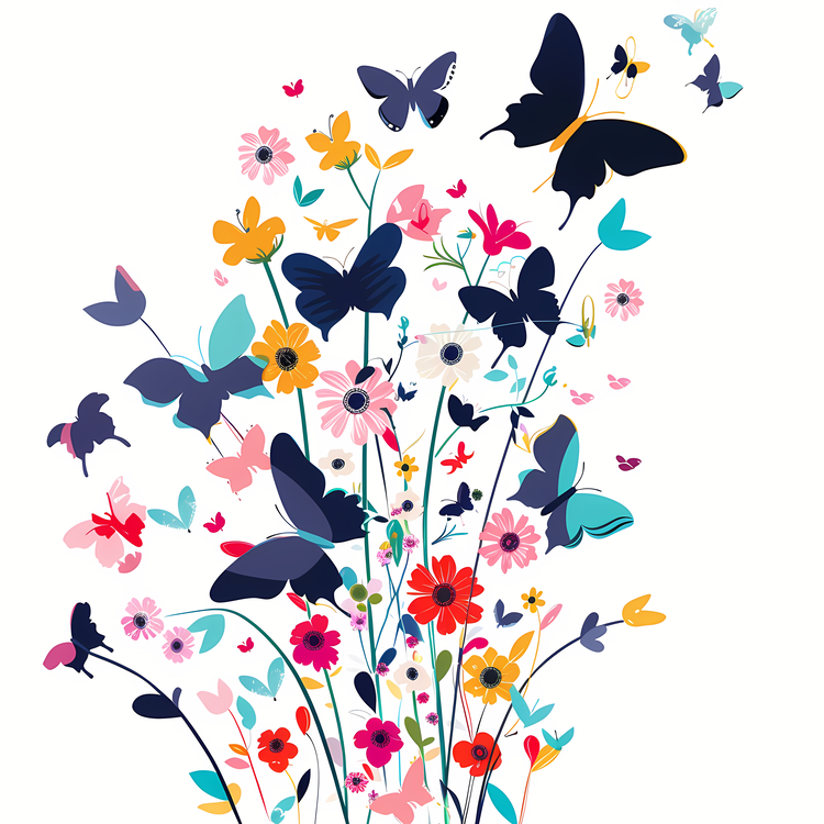 Butterflies,Flowers,Colorful