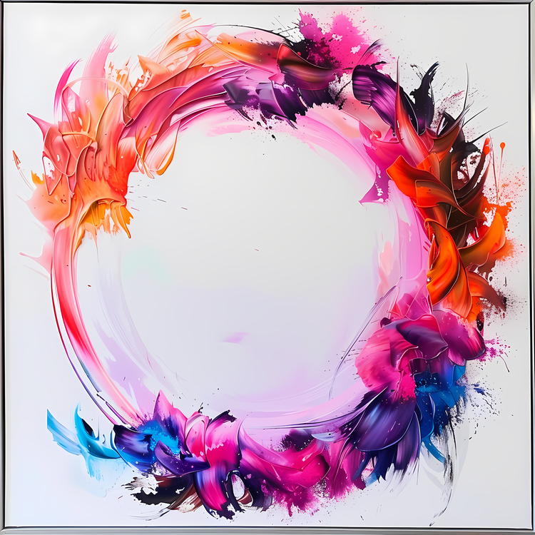 Round Frame,Colorful,Abstract
