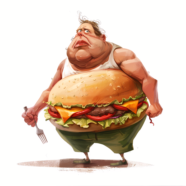 World Obesity Day,Giant Burger,Fat Man