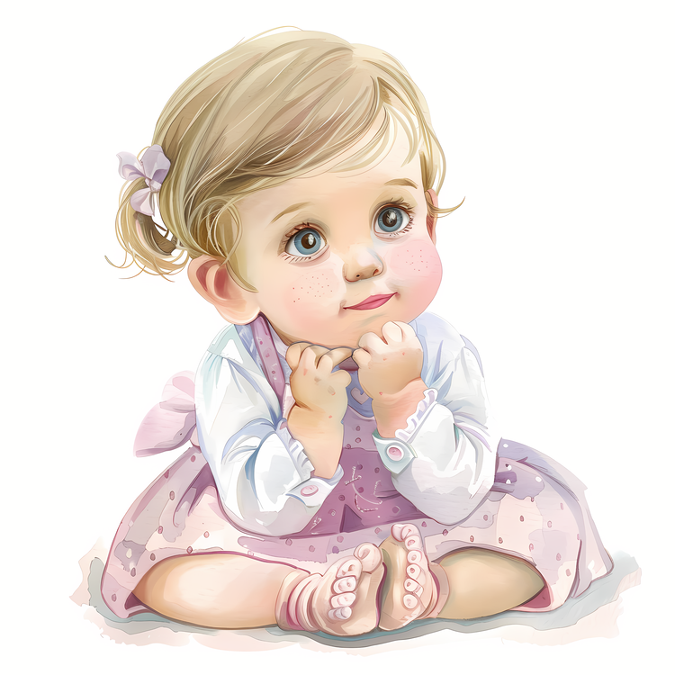 Baby Girl,Watercolor,Dress