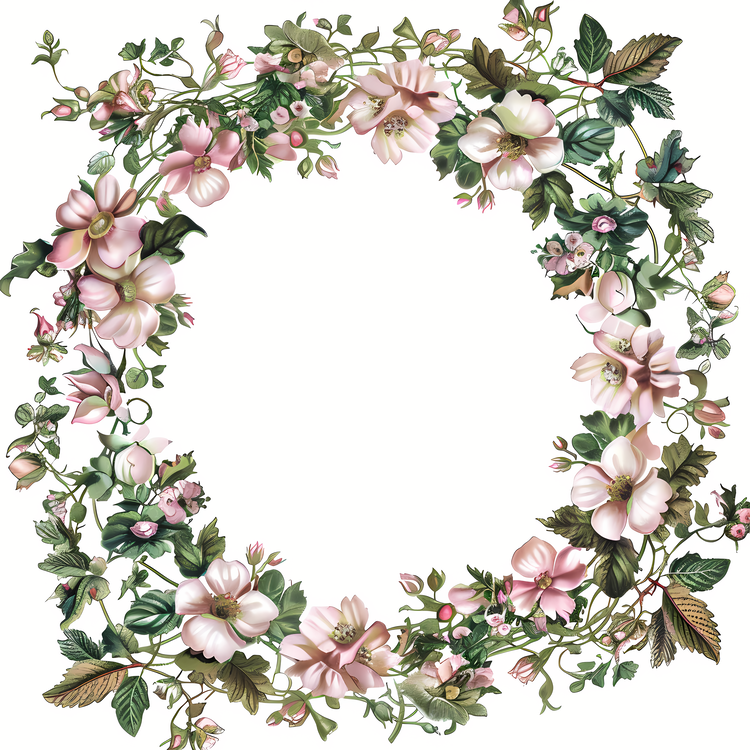 Flower Wreath,Floral Wreath,Vintage Floral Wreath