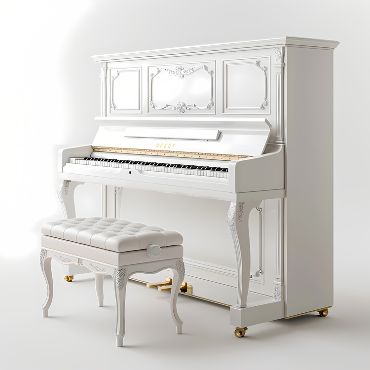 Piano,Grand,White