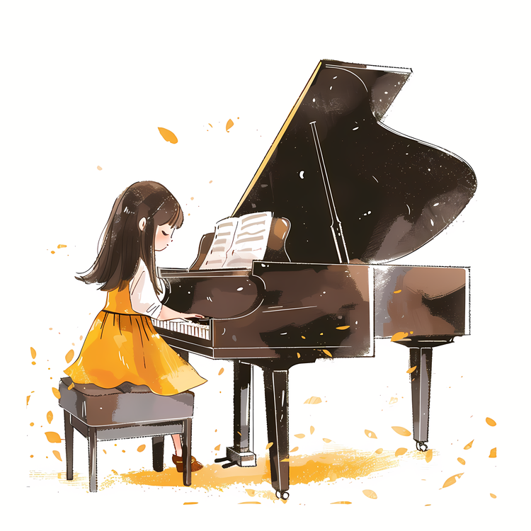 Piano,Girl Playing Piano,Pianist