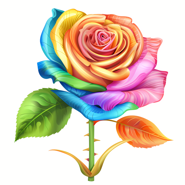 Peace Rose Day,Rose,Rainbow Colored