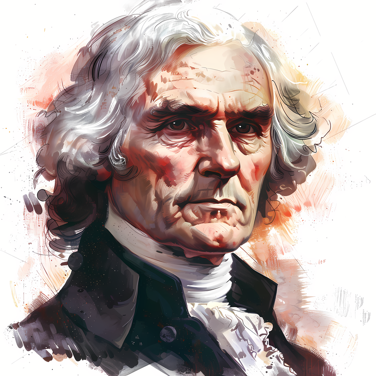 Thomas Jefferson Day,Portrait,Watercolor