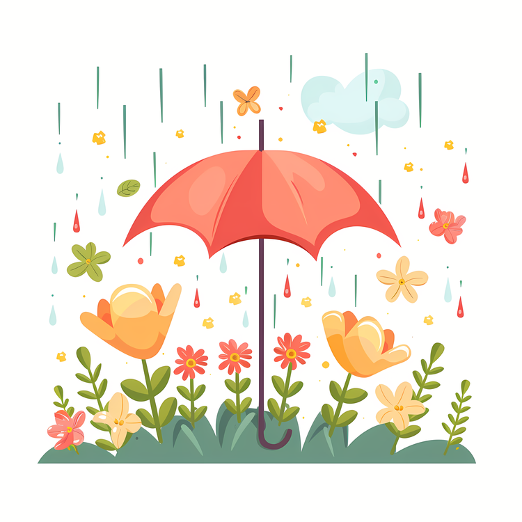 Spring,Rainy Day,Flowers