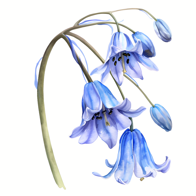 Bluebell Flower,Blue Flowers,Spring