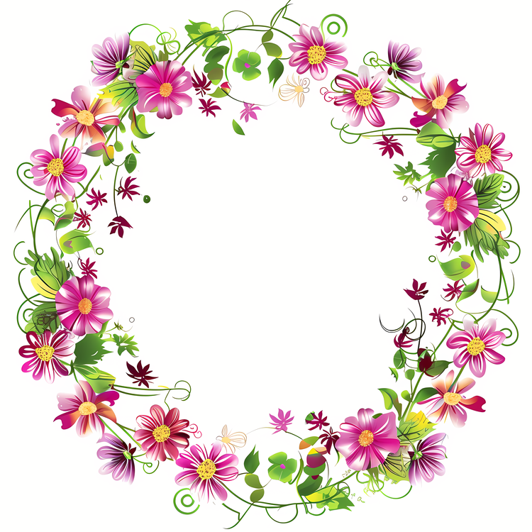 Flower Wreath,Floral Wreath,Wreath With Flowers