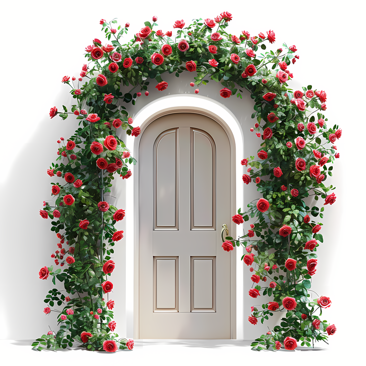 Flower Doorway,Rose,Door