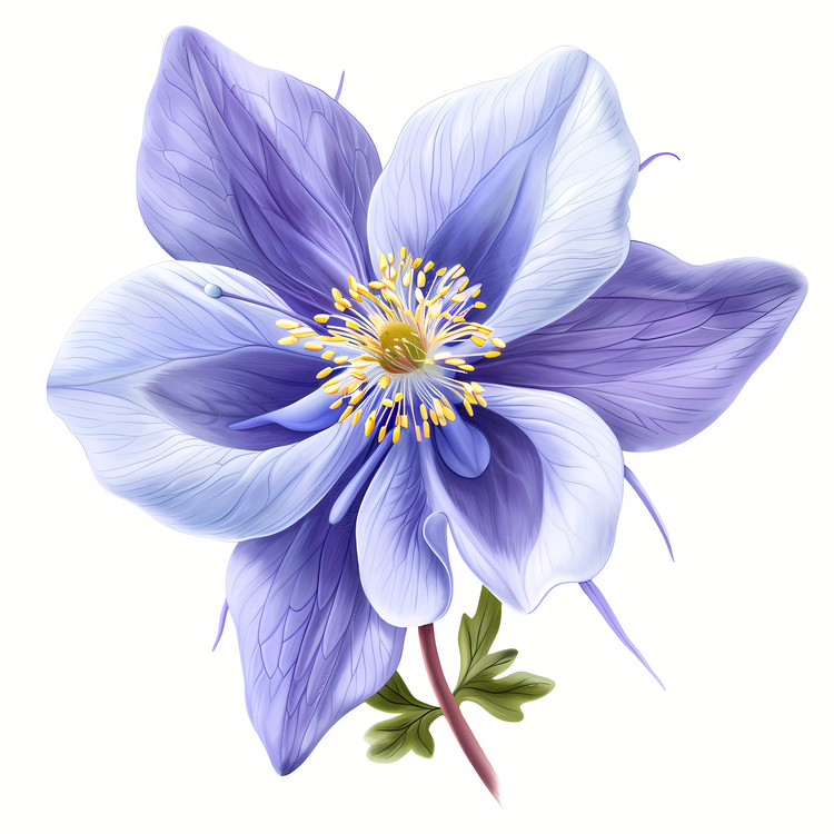 Columbine Flower,Blue Flower,Camellia