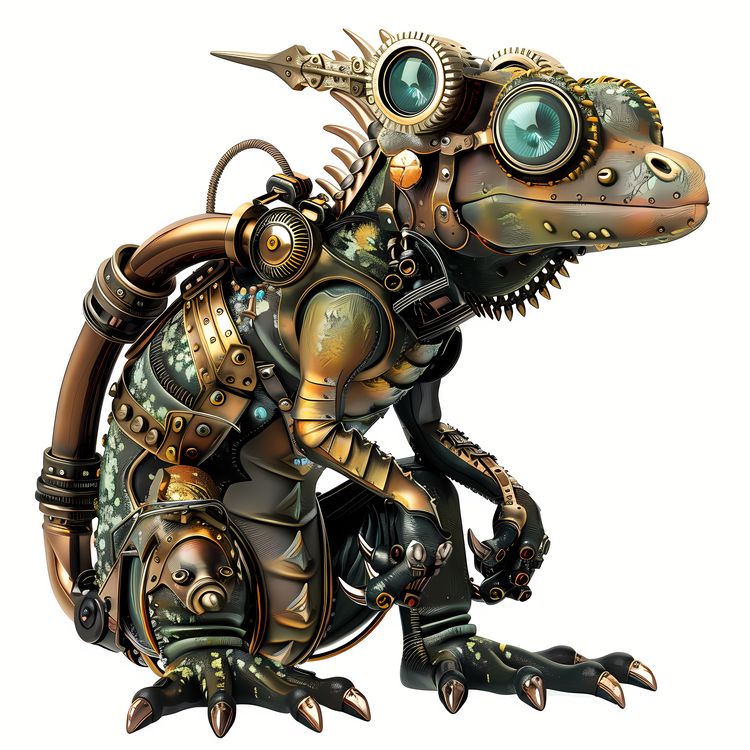 Steampunk,Steam Powered Lizard,Robotic Reptile