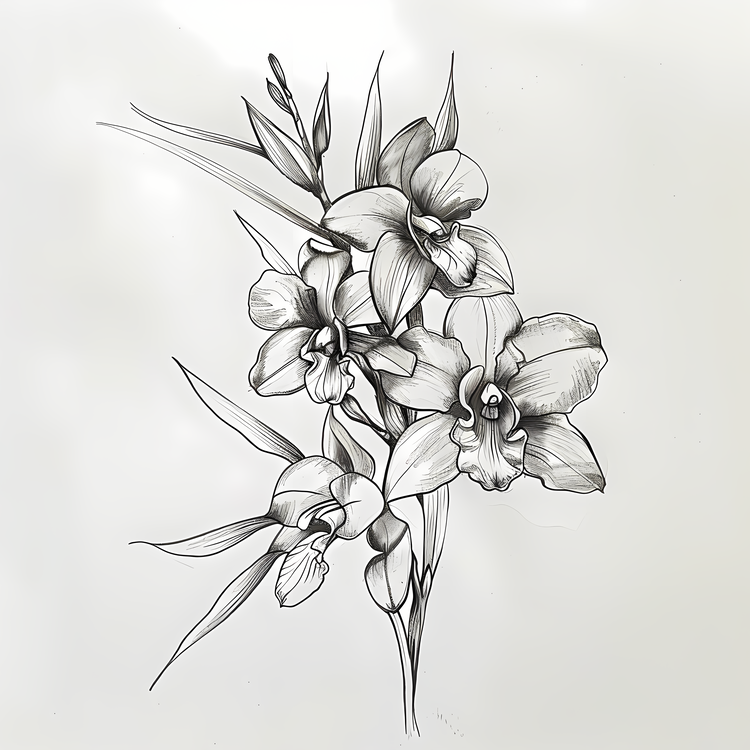Orchid Day,Drawing,Flower