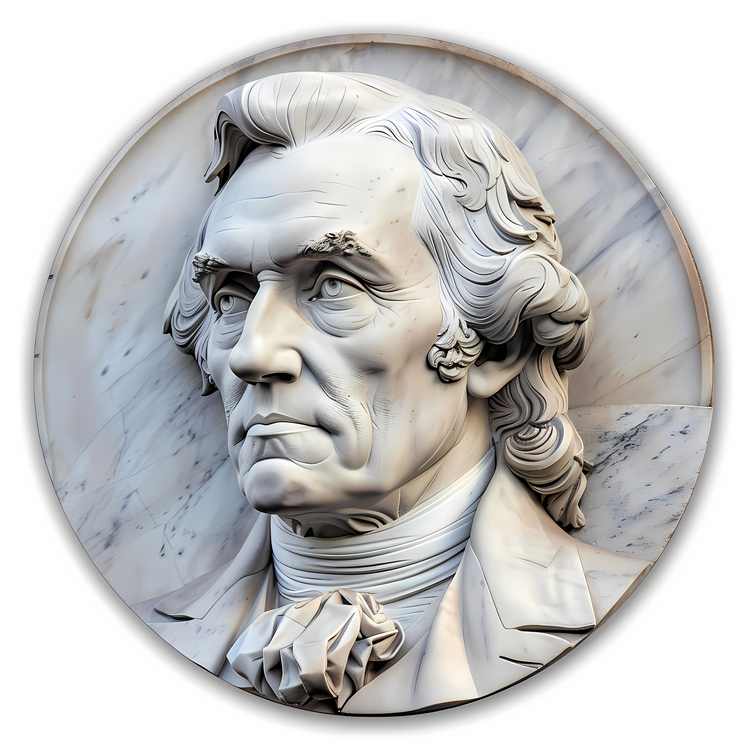 Thomas Jefferson Day,Portrait,White Marble