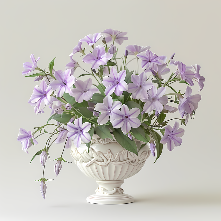 Creeping Phlox,Purple,Vase