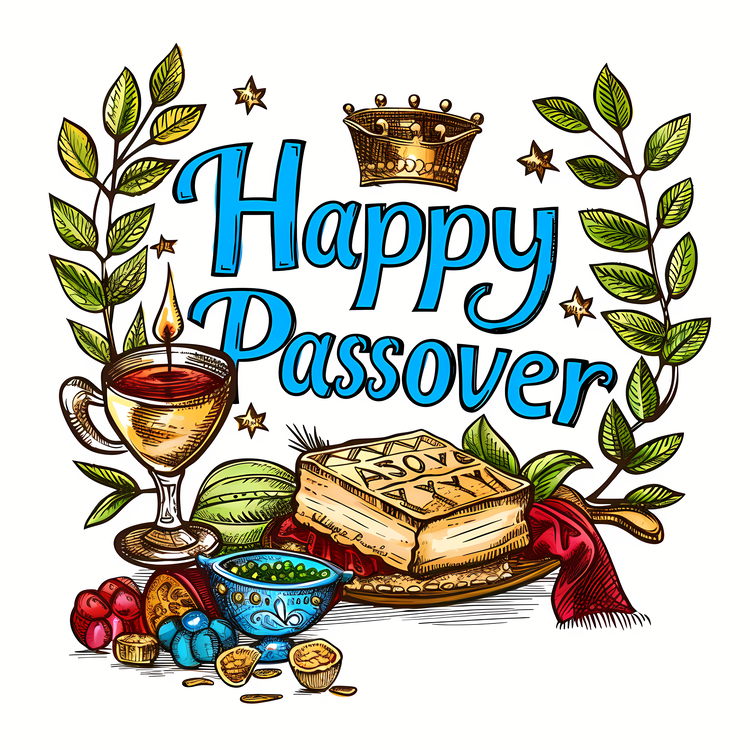 Happy Passover,Jewish Holiday,Wine And Bread