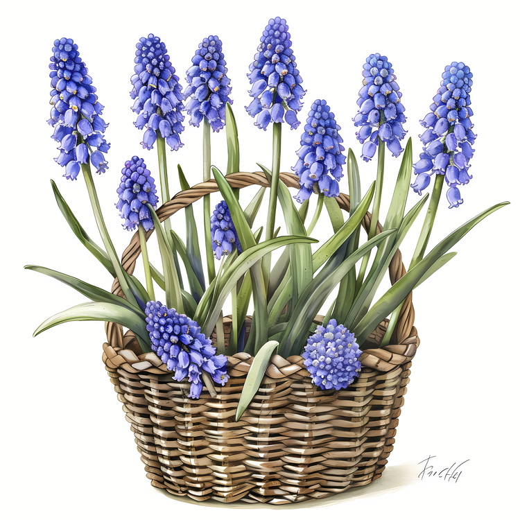 Grape Hyacinth,Violets,Bouquet