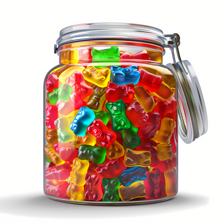 Gummi Bear,Gummy Bears,Transparent Jar