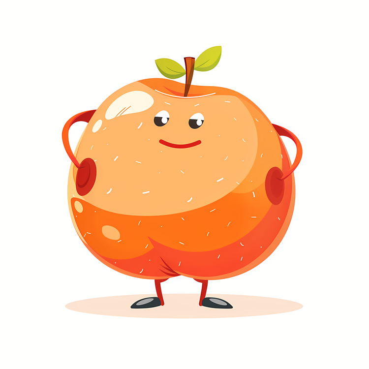 World Obesity Day,Vector Illustration,Orange Fruit