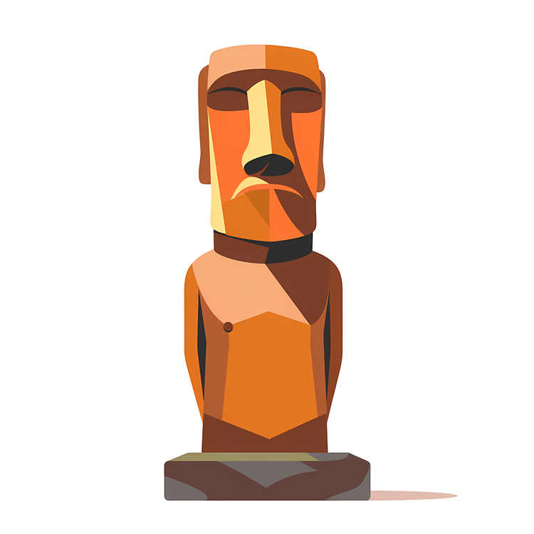 Moai,Wooden Statue,Standing Figure
