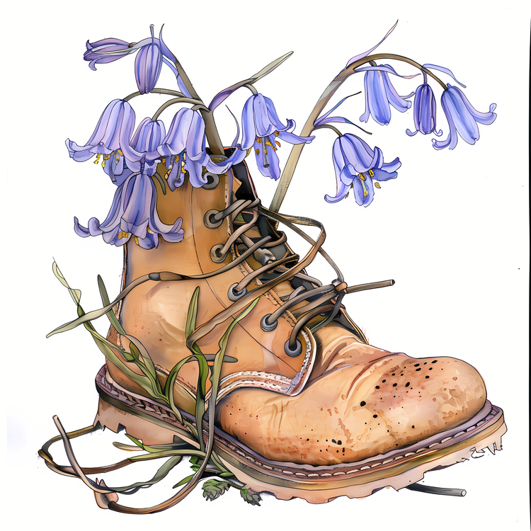Bluebell Flower,Shoe,Violet Flowers