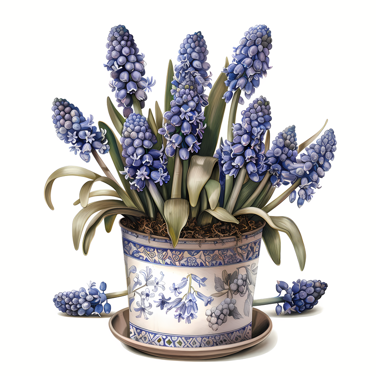 Grape Hyacinth,Violets,Bouquet