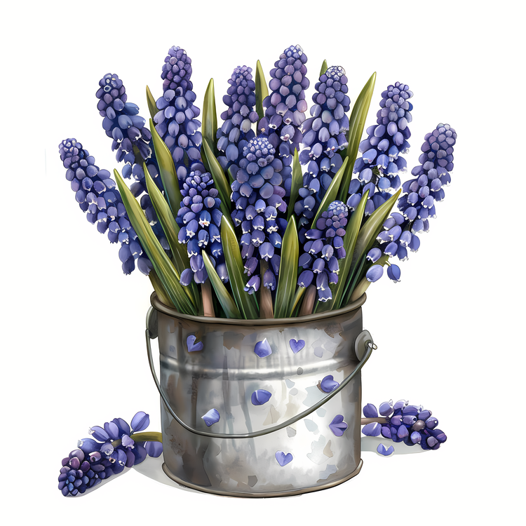 Grape Hyacinth,Vase,Blue