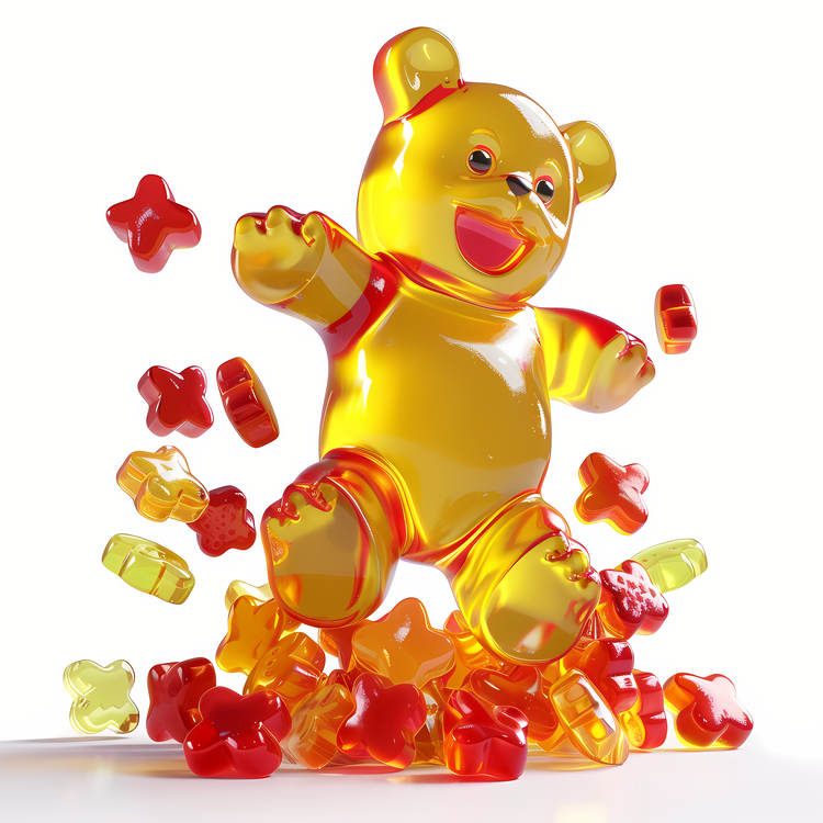 Gummi Bear,Yellow Bear,Gumballs