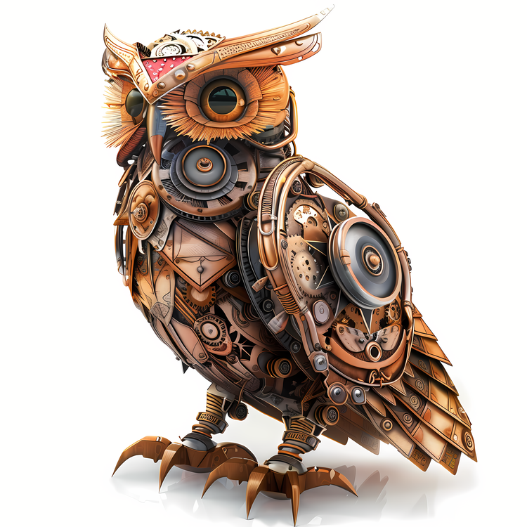 Steampunk,Steam Powered Owl,Mechanical Owl
