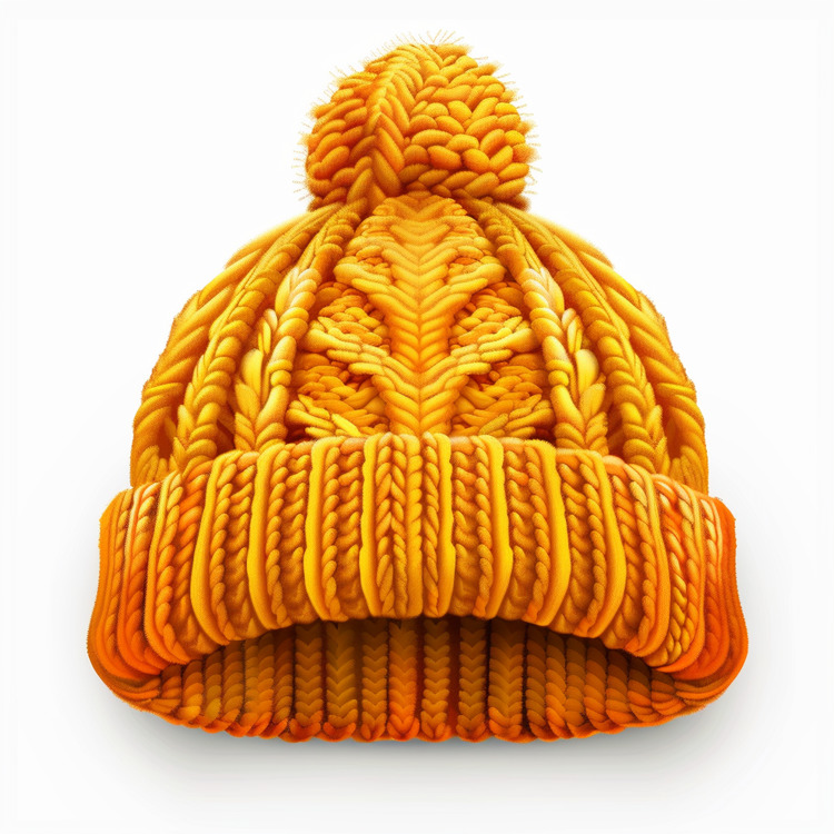 Knit Cap,Orange Beanie,Knitted Hat