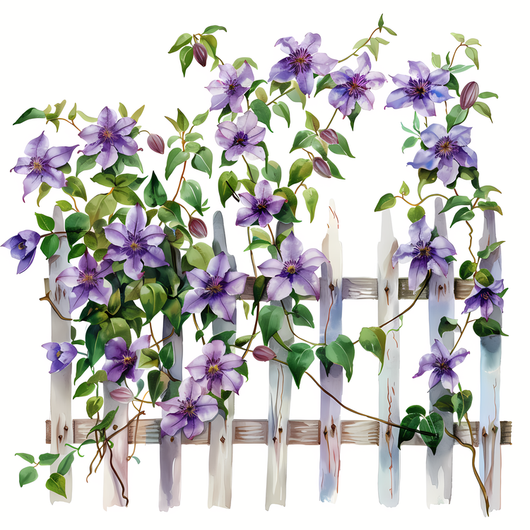 Clematis Flower,Flower,Violet