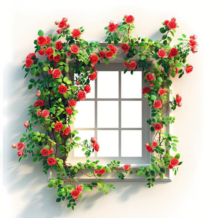 Flower Doorway,Flower Window,Rose