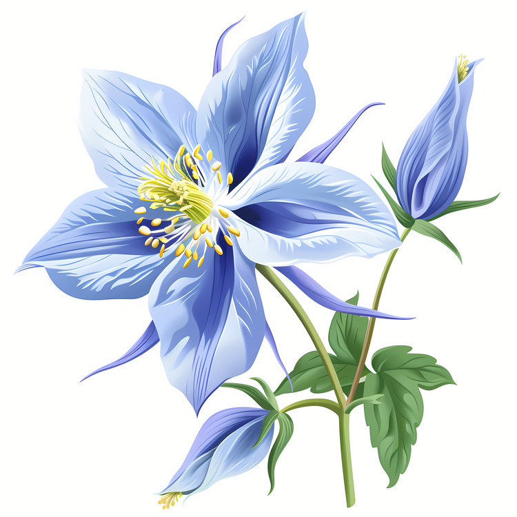 Columbine Flower,Lily,Blue Flower