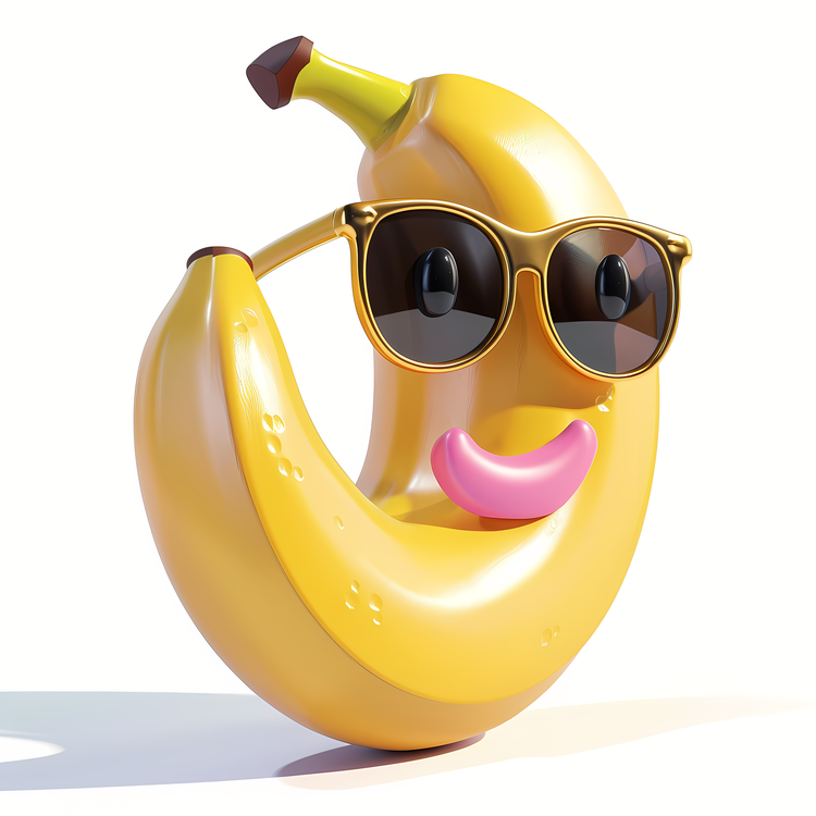 Banana,Sunglasses,Yellow Banana