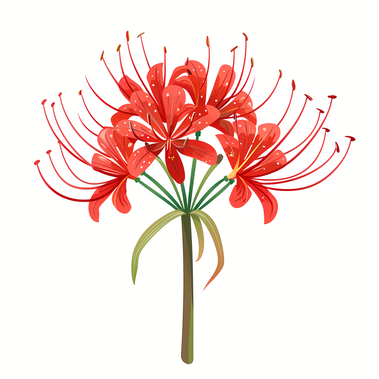 Red Spider Lily,Lantana,Flower