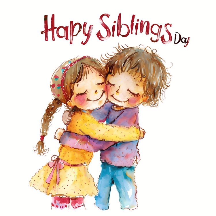 Happy Siblings Day,Hugging Siblings,Sibling Bond