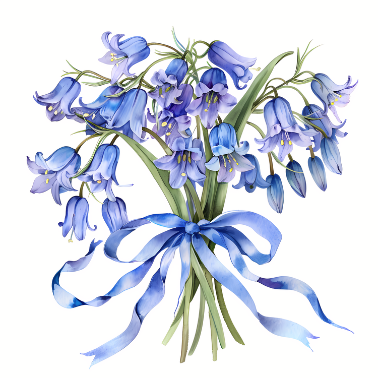 Bluebell Flower,Bouquet,Blue Flowers